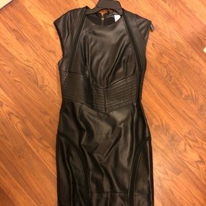 Faux leather dress